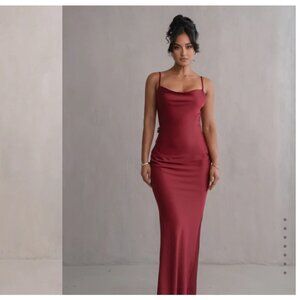 Red Down The Aisle Satin Gown